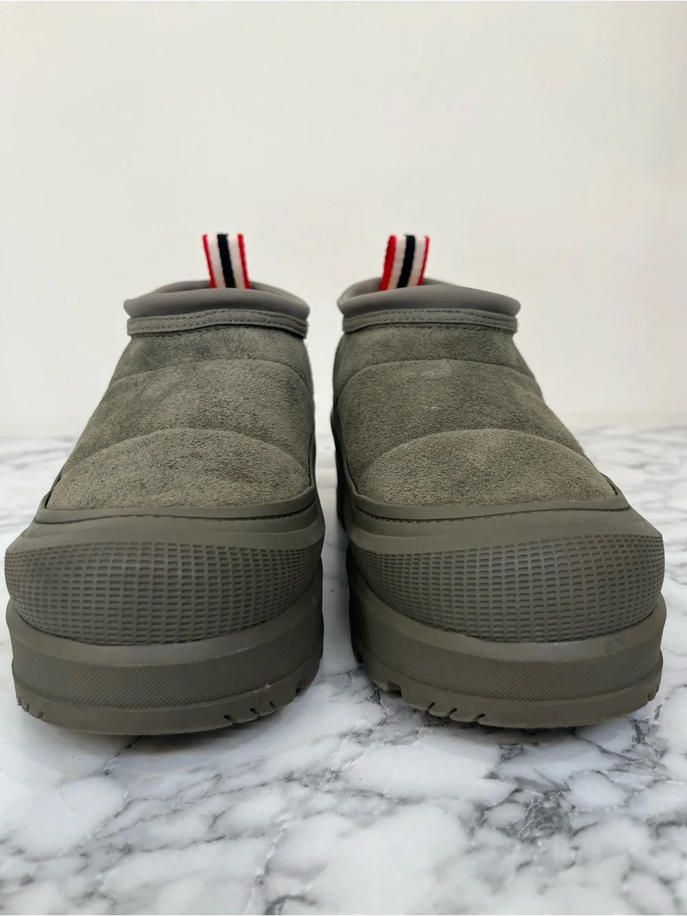 Hunter Askern Waterproof Suede Platform Bootie in Loch Olive Green Size 7